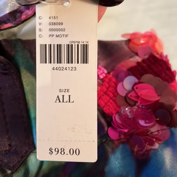 NWT ANTHROPOLOGIE Satin Beaded Tote - Picture 9 of 9